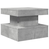 Coffee Table with LED Lights Concrete Grey 50x50x40 cm 839843