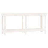 Work Bench White 180x50x80 cm Solid Wood Pine 822512