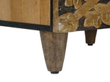 High Board with Shelf Brown 40 x 33.5 x 110 cm Solid Mango Wood 4018361