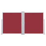 Retractable Side Awning Red 160x600 cm 48465