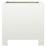 Garden Planters 2 pcs White 30x30x30 cm Steel 851188