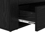 Bedside Cabinet Black Oak 35 x 50 x 60 cm Engineered Wood 881062