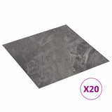 Self-adhesive Flooring Planks Black 30.5 x 30.5 cm 20 pcs PVC 42046407