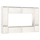 TV Cabinets 8 pcs White Solid Wood Pine 3100195