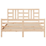 Bed Frame without Mattress 160x200 cm Solid Wood 3193931