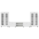 TV Cabinet Set FLORIN 3 pcs High Gloss White Engineered Wood 3397938