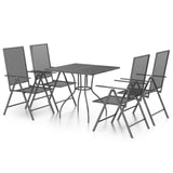 ZNTS 5 Piece Garden Dining Set Anthracite Steel 3187976