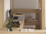 Loft Bed Frame with Desk Sonoma Oak 75 x 190 cm Engineered Wood 3410429