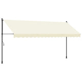 Retractable Awning Cream 400x150 cm Fabric and Steel 368749