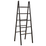 Double-Sided Blanket Ladder Black 50 x 50 x 159 cm Bamboo 42027170