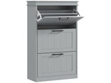 Three-Drawer Minimalistic Shoe Cabinet - Grey T3398P423895