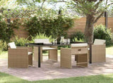 Garden Dining Set 5 pcs Beige Poly Rattan 3380703