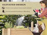 Garden Wooden Planters Rectangular Raised Bed,Flower Box, Fir Wood Indoor/Outdoor, Oak Tone, 86L x T3398P314151