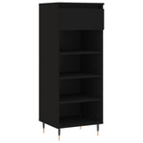 Shoe Cabinet Black 40x36x105 cm Engineered Wood 831453