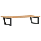 Basin Shelf Wall Mounted Steel and Solid Wood Oak 3302399
