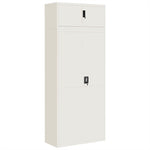 ZNTS File Cabinet White 90x40x220 cm Steel 3188314