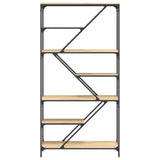 Bookshelf Sonoma Oak 91x36x176 cm Engineered Wood and Steel 835415