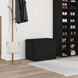 Storage Bench Black oak 62 x 42 x 45 cm Engineered Wood 862983