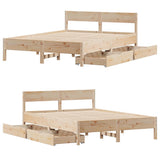 Bed Frame without Mattress 120x190 cm Small Double Solid Wood Pine 3301767
