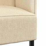 Highback Sofa Cream 109 x 56 x 121 cm Fabric 42010839