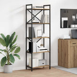 Bookshelf 5-Tier 56 x 34 x 171 cm Engineered Wood Artisan Oak 883867