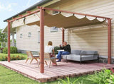 3 x 3 m Retractable Roof Pergola - Natural Wood Finish T3398P328499