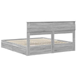 Storage Bed Grey Sonoma 180 x 200 cm Engineered Wood 3409897
