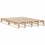 ZNTS Bed Frame without Mattress 160x200 cm Solid Wood Pine 850848