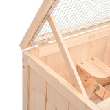 ZNTS Hamster Cage 60x30x35 cm Solid Wood Fir 172377