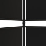 6-Panel Room Divider Black 300x200 cm Fabric 350241