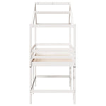 ZNTS Loft Bed with Ladder and Roof without Mattress White 90x190 cm Single 3282075