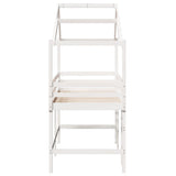 Loft Bed with Ladder and Roof without Mattress White 90x190 cm Single 3282075
