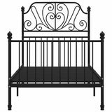 Bed Frame without Mattress Black Metal 90x200 cm 324841
