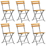 7 Piece Folding Outdoor Dining Set Solid Acacia Wood 3058157
