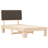 Bed Frame with Upholstered Headboard Taupe 100 x 200 cm 877512