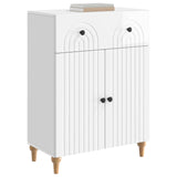 Sideboard High Gloss White 66 x 34.5 x 90 cm Engineered Wood 894179