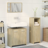 3 Piece Bathroom Furniture Set Sonoma Oak Engineered Wood 3324971