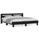 Bed Frame without Mattress Black 200x200 cm 3207393