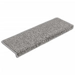 Stair Mats 10 pcs 65x21x4 cm Grey Rectangular Edge 149815