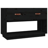 TV Cabinet Black 90x40x60 cm Solid Wood Pine 821526
