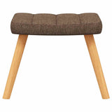 Rocking Chair with a Stool Brown Fabric 328021