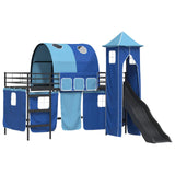 Kids'Loft Bed Frame Black and Blue 90 x 200 cm Metal 42020881