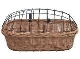 Bike Front Basket with Cover 50x45x35 cm Natural Willow 170902