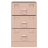 Bedside Cabinets 2 pcs Pink 34.5x39x62 cm Steel 841778