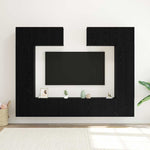TV Cabinet Set 6 pcs Black oak 100 x 30 x 30 cm Engineered wood 3332583