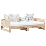 Pull-out Day Bed Natural 180 x 200 cm Solid Pine Wood 8004795