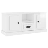 TV Cabinet High Gloss White 100x35.5x45 cm Engineered Wood 816458
