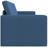 Floor Sofa Bed Navy Blue 245 x 78 x 77 cm Fabric 4106722