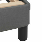Bed Frame "Dover" Dark Grey 100x203 cm Fabric 373273