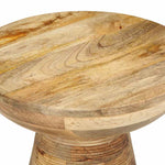 ZNTS Side Table Ø37x45 cm Solid Wood Mango 4017538